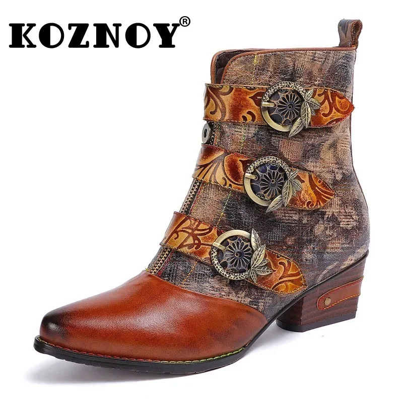 Koznoy 5cm Synthetic Print Cloth Ankle British Women Cowboy Boots Ethnic Genuine Leather ZIP Big Size Autumn Spring Zipper Shoes
Koznoy 5cm Synthetic Print Cloth Ankle British Women Cowboy Boots Ethnic Genuine Leather ZIP Big Size Autumn Spring Zipper Shoes