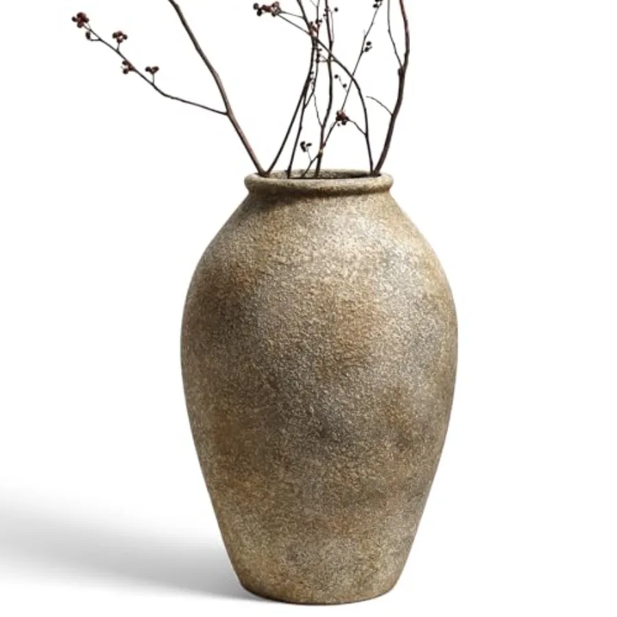 Ceramic Flower Vase 13.2 Inch Large Rustic Farmhouse Vase for Living Room Table Mantel Centerpiece Sandstone Brown Watertight S
Ceramic Flower Vase 13.2 Inch Large Rustic Farmhouse Vase for Living Room Table Mantel Centerpiece Sandstone Brown Watertight S