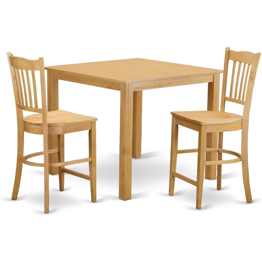 East West Furniture Cafe 3-Piece Wood Counter Height Dining Room Set in Oak
East West Furniture Cafe 3-Piece Wood Counter Height Dining Room Set in Oak