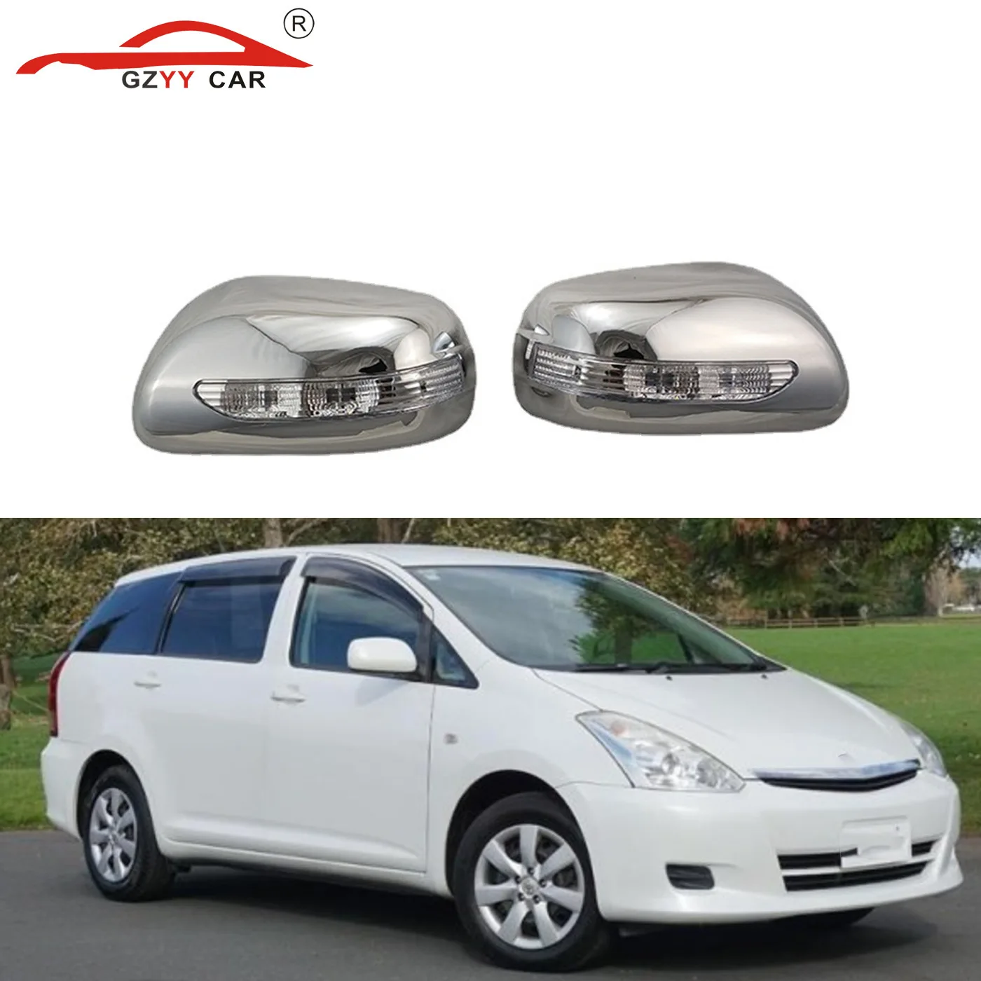 CAR Accessories Chrome plated For Toyota Corolla 2005 Flelder Yaris 2006 Wish 2003-2006 Door Mirror Cover With LED LIGHT
CAR Accessories Chrome plated For Toyota Corolla 2005 Flelder Yaris 2006 Wish 2003-2006 Door Mirror Cover With LED LIGHT