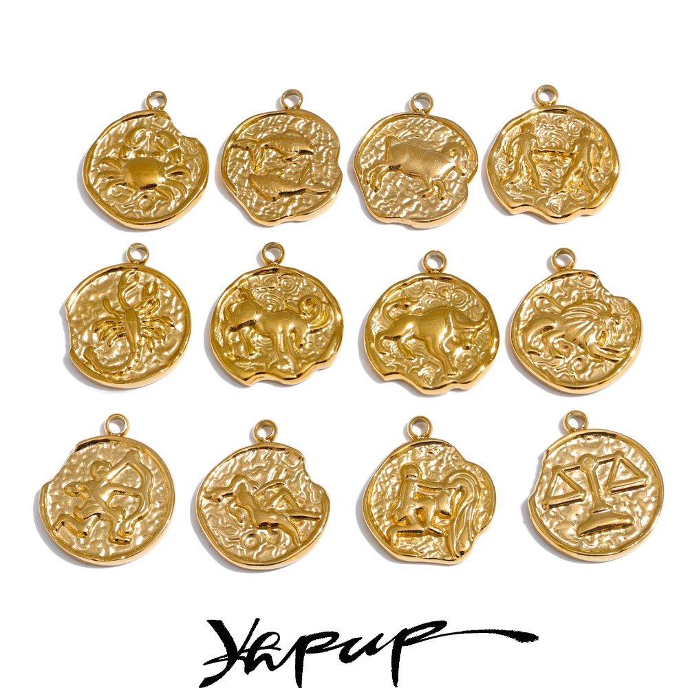 Yhpup Real Gold Plated 12 Constellation Metal Diy Charms For Jewelry Making Bulk Stainless Steel Charm Pendant Accessories
Yhpup Real Gold Plated 12 Constellation Metal Diy Charms For Jewelry Making Bulk Stainless Steel Charm Pendant Accessories