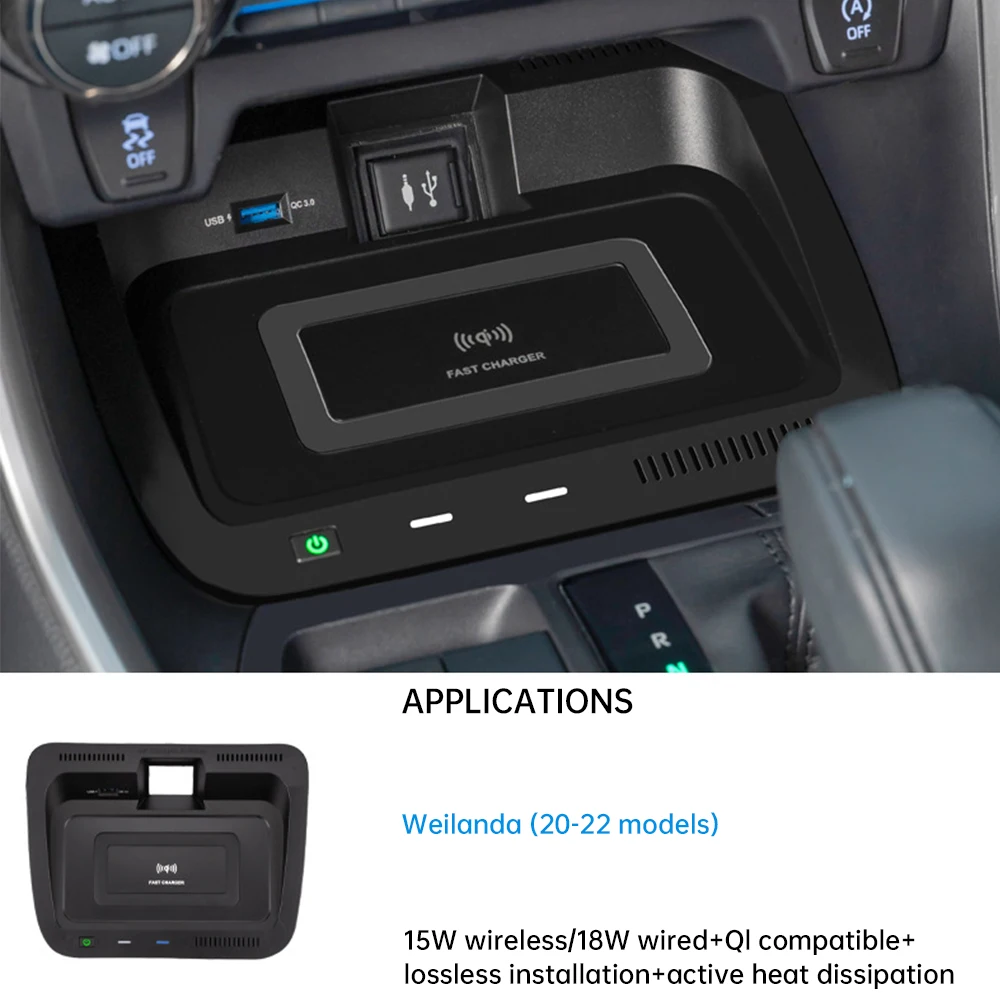 MOCENDO Fast Wireless Car Charger for Toyota RAV4 2020-2025 Multi-Port QI Wireless Phone Charger Mobile Holder
MOCENDO Fast Wireless Car Charger for Toyota RAV4 2020-2025 Multi-Port QI Wireless Phone Charger Mobile Holder