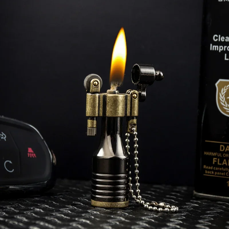 Retro Metal Bullet Grinding Wheel Lighter Outdoor Keychain Portable Cigar Lighter Smoking Accessories Men's Gift Small Tool
Retro Metal Bullet Grinding Wheel Lighter Outdoor Keychain Portable Cigar Lighter Smoking Accessories Men's Gift Small Tool