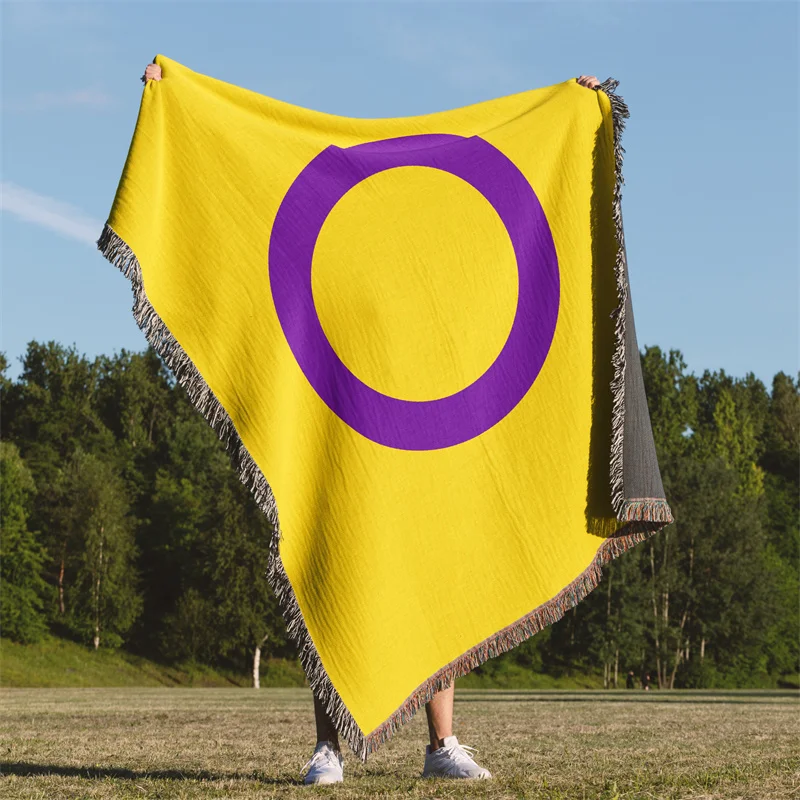 Aertemisi Intersex Pride Flag LGBT Rainbow Jacquard Fringed Woven Throw Blanket
Aertemisi Intersex Pride Flag LGBT Rainbow Jacquard Fringed Woven Throw Blanket
