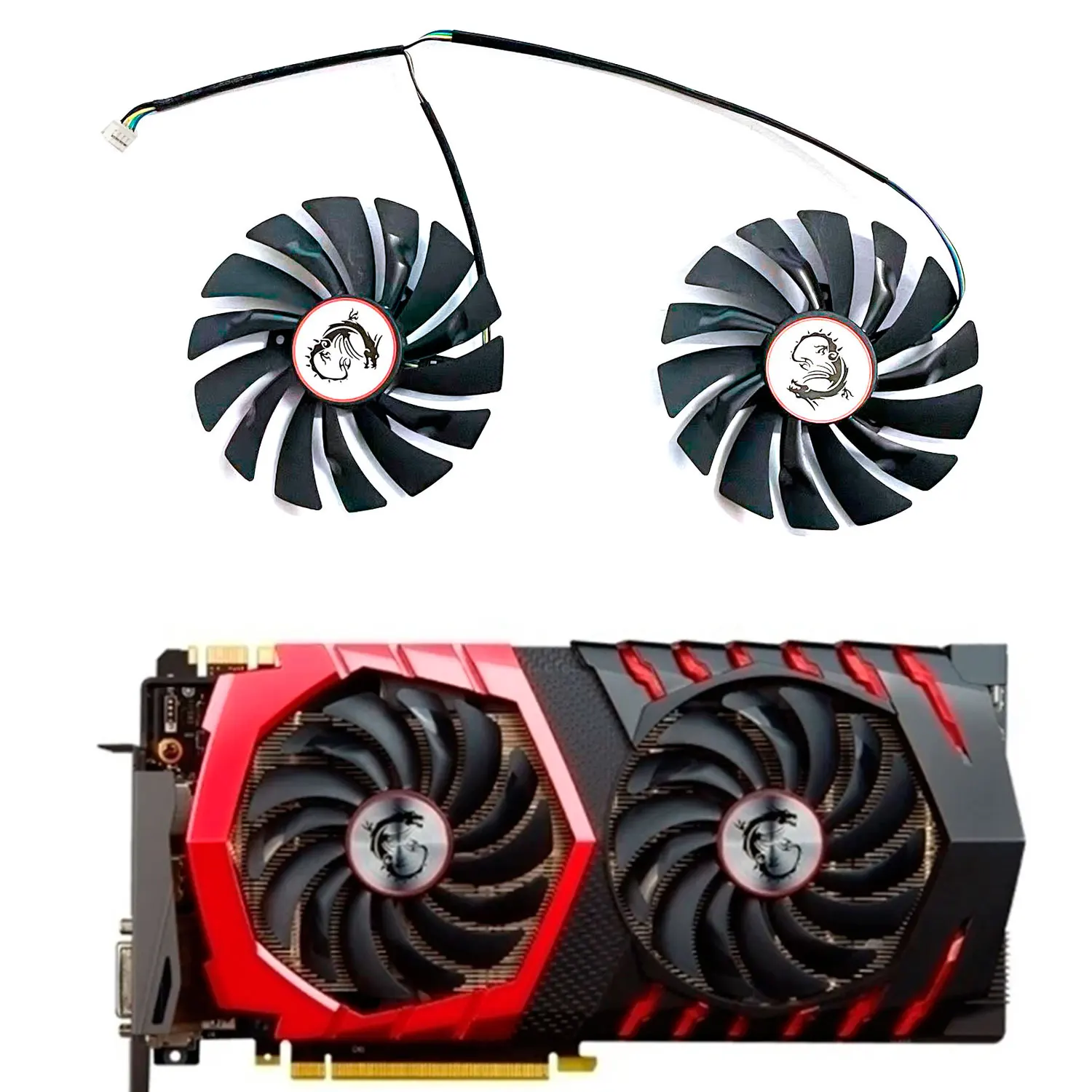 New GPU fan 4PIN 95MM PLD10010S12HH DC 12V 04A suitable for MSI GeForce GTX 1070 1080 1060 RadeonRX 470 480 1050Ti graphics card
New GPU fan 4PIN 95MM PLD10010S12HH DC 12V 04A suitable for MSI GeForce GTX 1070 1080 1060 RadeonRX 470 480 1050Ti graphics card