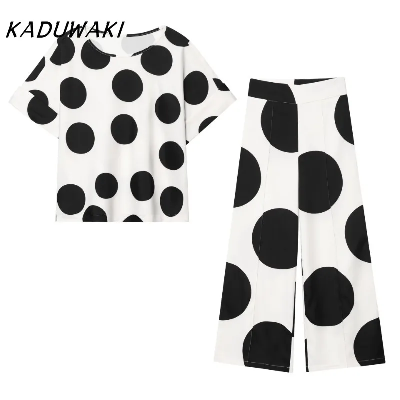 KADUWAKI Fashion Summer Women's Checkered Wide Leg Pants Tops Casual Print Series New Arrival Polyester Blend Skirt 2pc 트위드 투피스
KADUWAKI Fashion Summer Women's Checkered Wide Leg Pants Tops Casual Print Series New Arrival Polyester Blend Skirt 2pc 트위드 투피스
