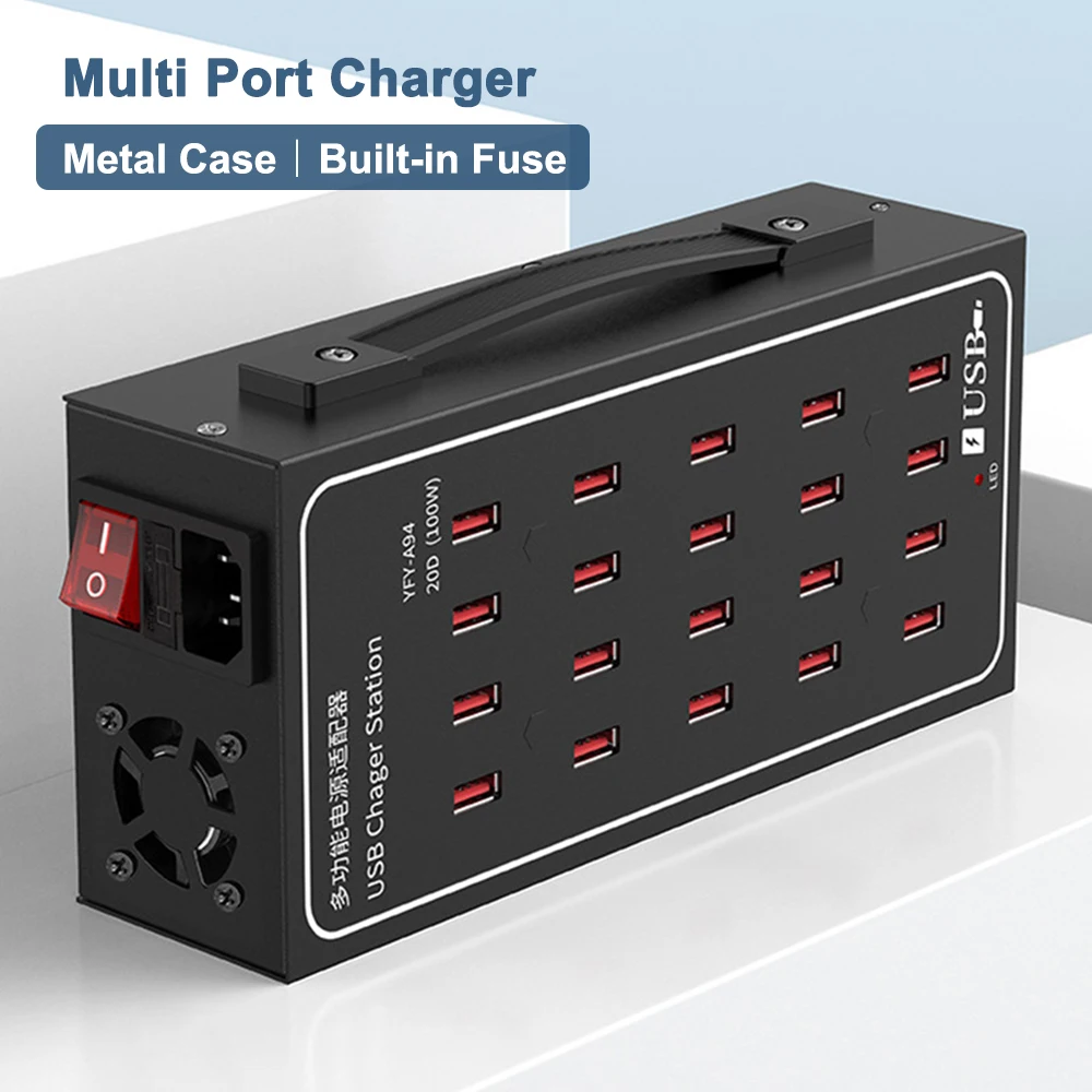 10/20/30/40/50/60 Ports Metal Case USB Charger Station Phone Charger Adapter for iPhone iPad Huawei Xiaomi Phone Accessories
10/20/30/40/50/60 Ports Metal Case USB Charger Station Phone Charger Adapter for iPhone iPad Huawei Xiaomi Phone Accessories