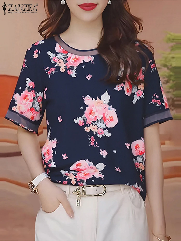 ZANZEA Elegant Floral Print Mech Patchwork Women Blouses 2025 Summer Casual O-Neck Short Sleeve Tops Everyday Commuting Wear 3XL
ZANZEA Elegant Floral Print Mech Patchwork Women Blouses 2025 Summer Casual O-Neck Short Sleeve Tops Everyday Commuting Wear 3XL