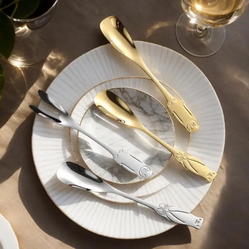 304 Stainless Steel Coffee Spoon Ice Cream Spoon Dessert Spoon Silver Gold Penguin Bear Pattern Household Outdoor Tableware
304 Stainless Steel Coffee Spoon Ice Cream Spoon Dessert Spoon Silver Gold Penguin Bear Pattern Household Outdoor Tableware