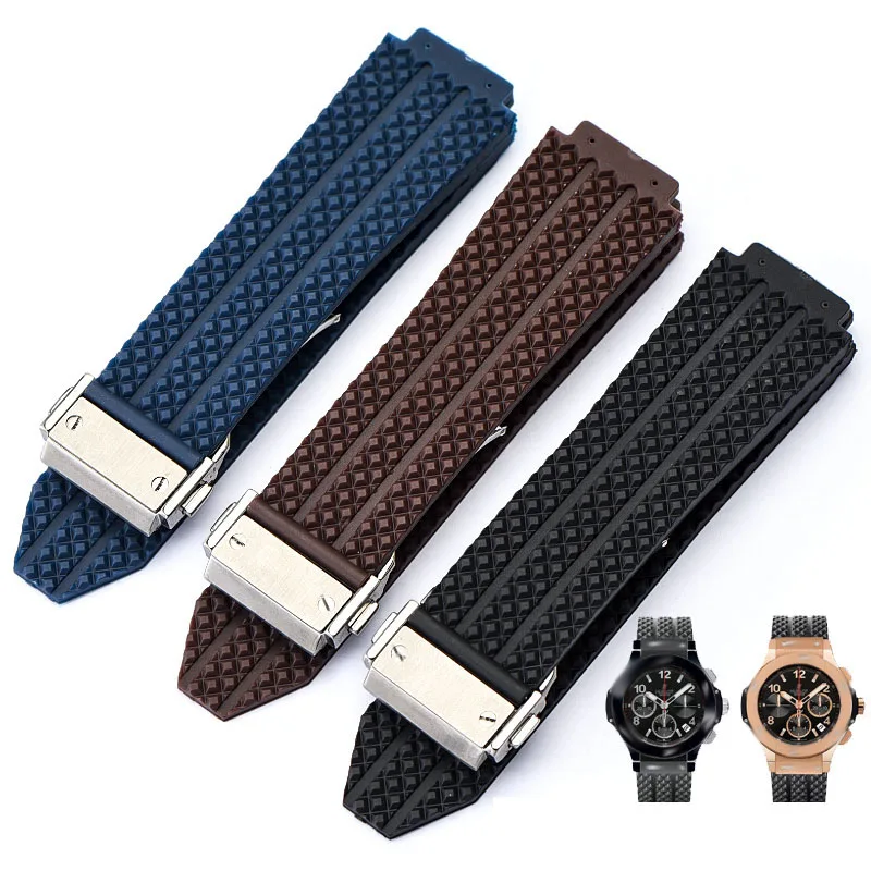 Watch Band For HUBLOT BIG BANG Silicone 26*19mm 24*17mm Waterproof Men Watch Strap Accessories Granular Rubber Bracelet Brown
Watch Band For HUBLOT BIG BANG Silicone 26*19mm 24*17mm Waterproof Men Watch Strap Accessories Granular Rubber Bracelet Brown