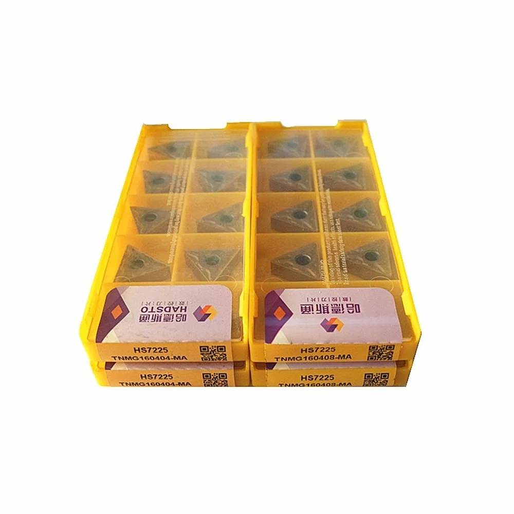 Turning Carbide Insert 10P TNMG120404-MA / SNMG120408-MS HS7225 CNC Lathe Tool Turning Carbide Insert For stainless steel
Turning Carbide Insert 10P TNMG120404-MA / SNMG120408-MS HS7225 CNC Lathe Tool Turning Carbide Insert For stainless steel