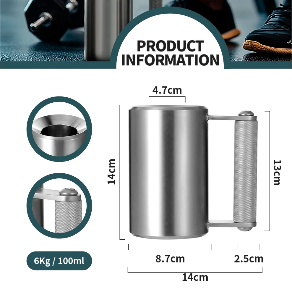 4-10KG Dumbbell Shaped Stainless Steel Water Cup Creative Fitness Sports Drink Cup
4-10KG Dumbbell Shaped Stainless Steel Water Cup Creative Fitness Sports Drink Cup