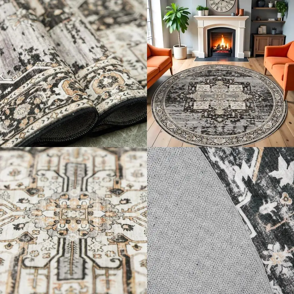 Богемный круглый ковер длиной 6 футов — устойчивый к пятнам винтажный этнический дизайн для гостиной, спальни, кухни и столовой с противоскользящим покрытием
Богемный круглый ковер длиной 6 футов — устойчивый к пятнам винтажный этнический дизайн для гостиной, спальни, кухни и столовой с противоскользящим покрытием