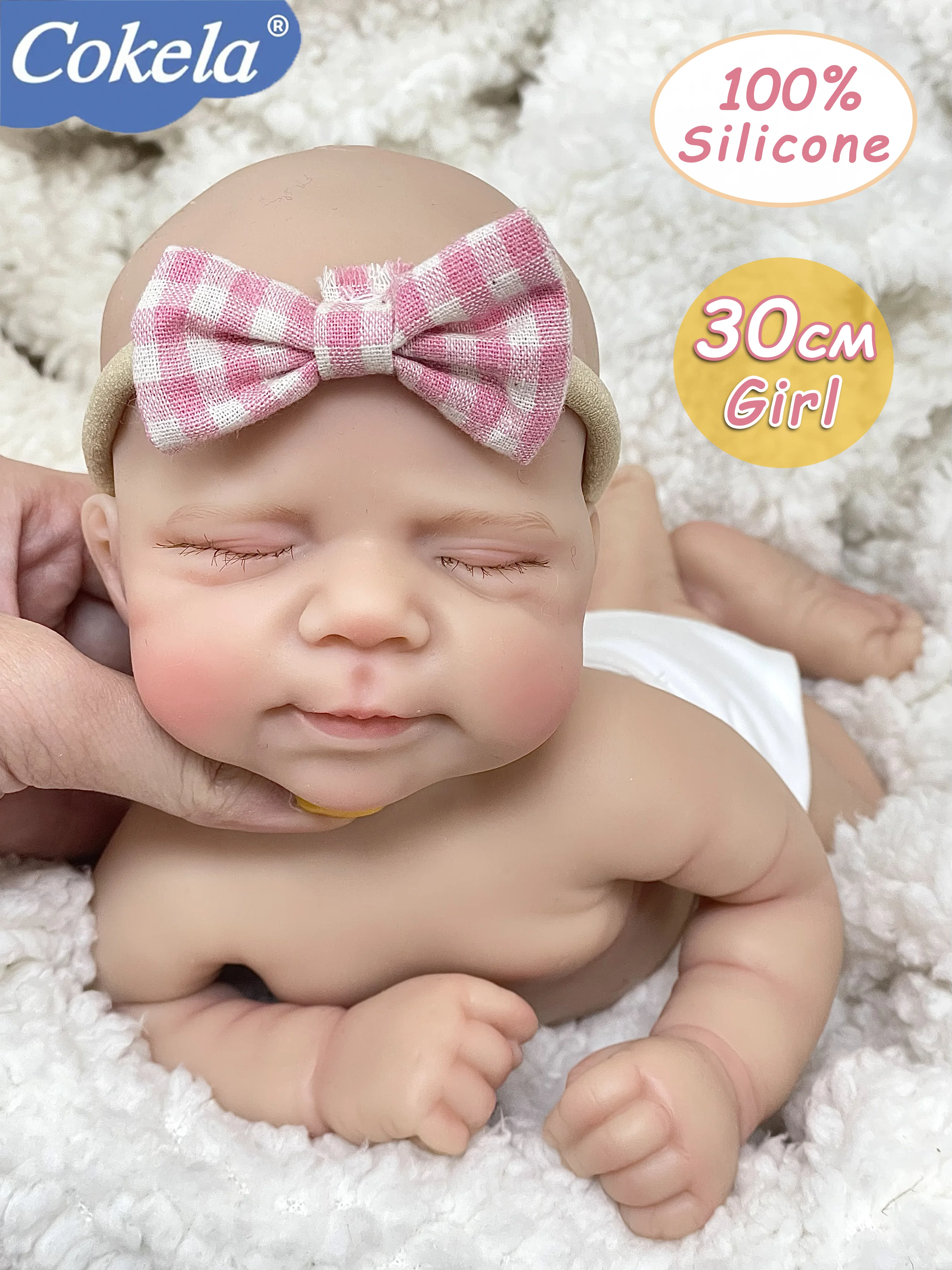 Cokela 12-дюймовая полностью твердая силиконовая гибкая эластичная супермягкая милая маленькая размерная реалистичная кукла Reborn для девочек
Cokela 12-дюймовая полностью твердая силиконовая гибкая эластичная супермягкая милая маленькая размерная реалистичная кукла Reborn для девочек