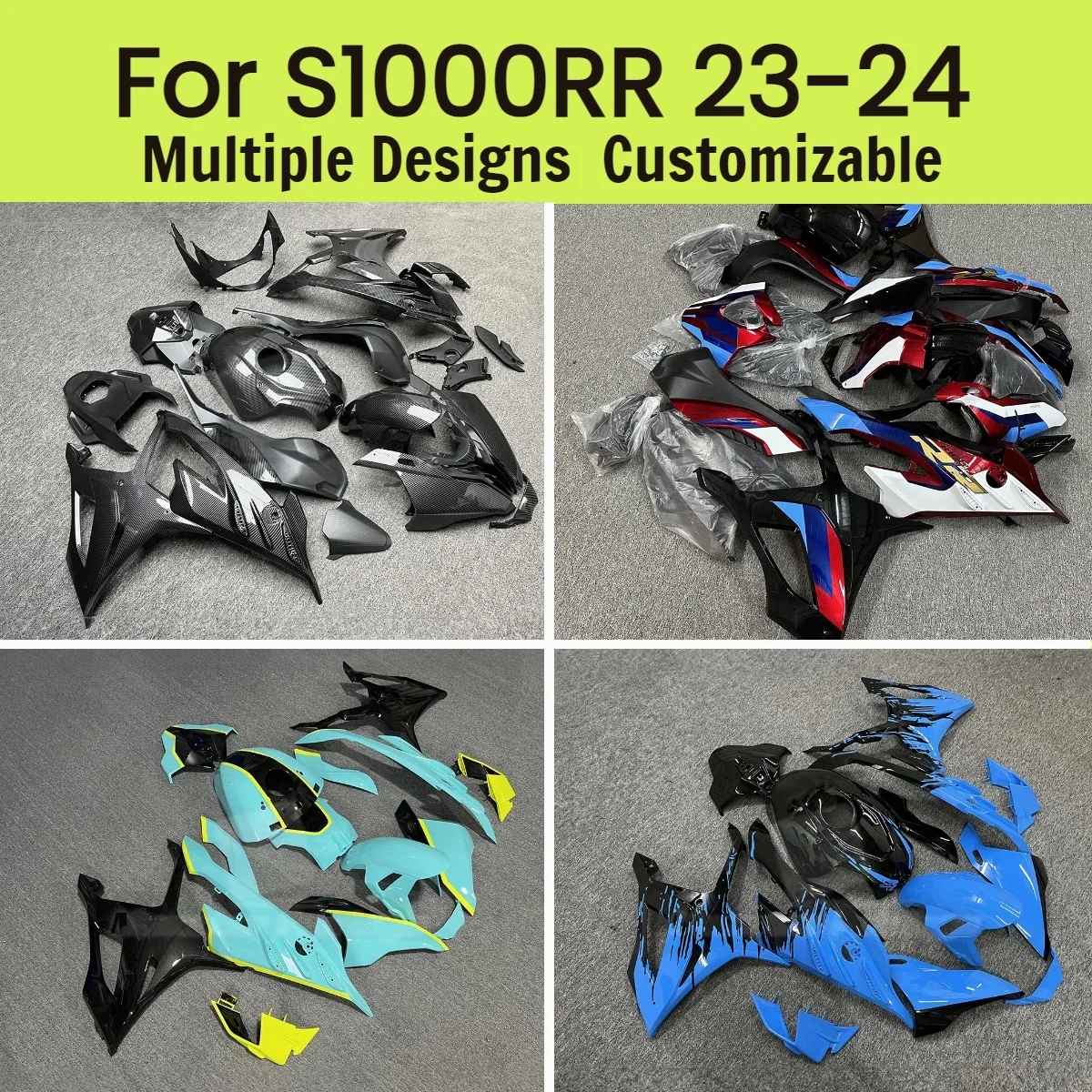 Fairings Motorcycle S1000RR 2023 2024 Injection Customizable Aftermarket Fairing Kit for BMW S 1000RR 23 24
Fairings Motorcycle S1000RR 2023 2024 Injection Customizable Aftermarket Fairing Kit for BMW S 1000RR 23 24