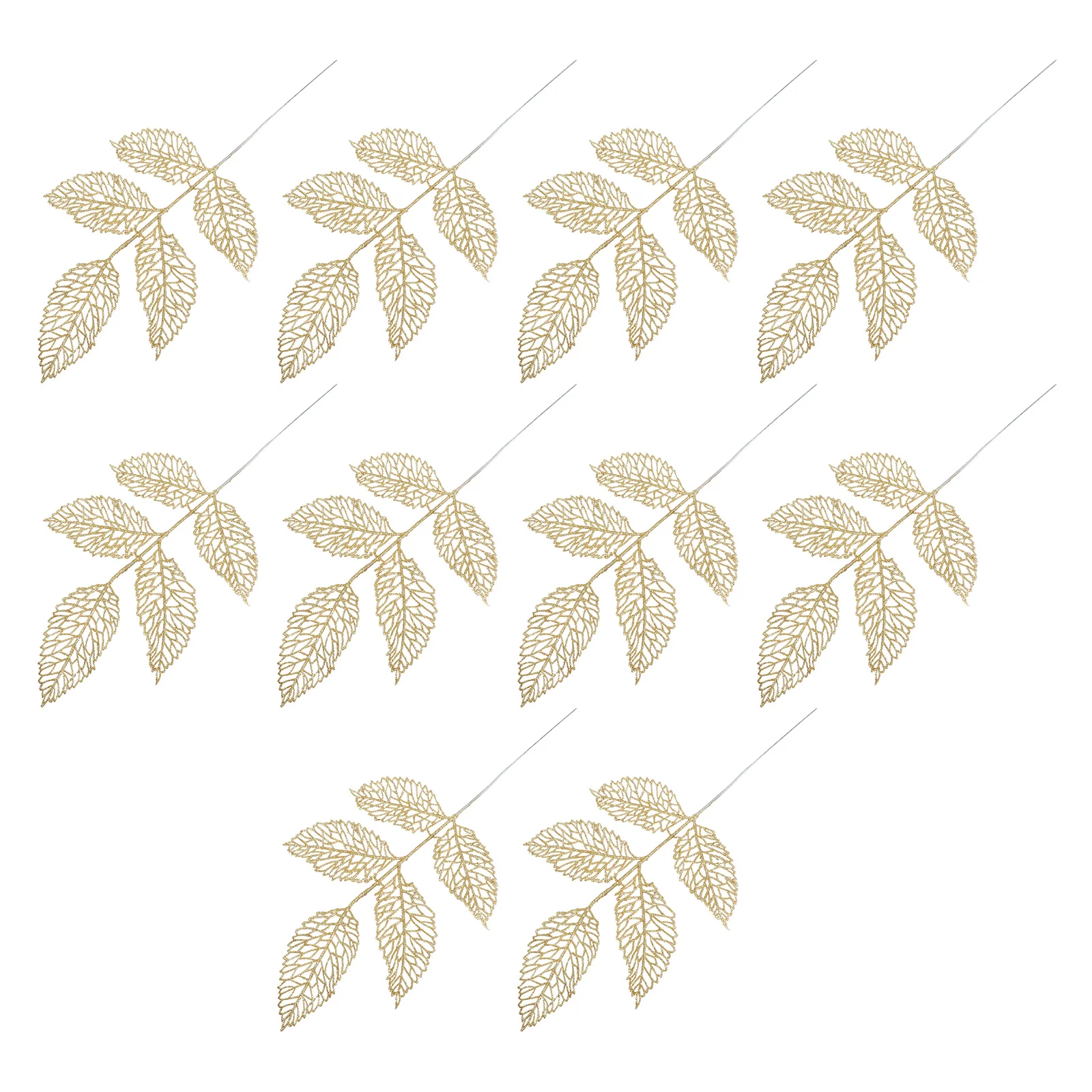 10pcs Artificial Rose Leaves Golden Decorative Pendant Wreath Adornment Party Branch Christmas Tree Photo Props Simulation
10pcs Artificial Rose Leaves Golden Decorative Pendant Wreath Adornment Party Branch Christmas Tree Photo Props Simulation