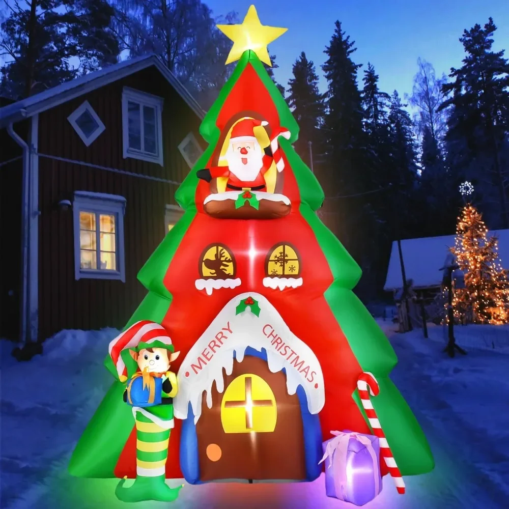 10FT Inflatable Christmas Tree & Santa Claus House Decoration, Christmas Blow up Santa Decoration with Lights for Outdoor Indoor
10FT Inflatable Christmas Tree & Santa Claus House Decoration, Christmas Blow up Santa Decoration with Lights for Outdoor Indoor