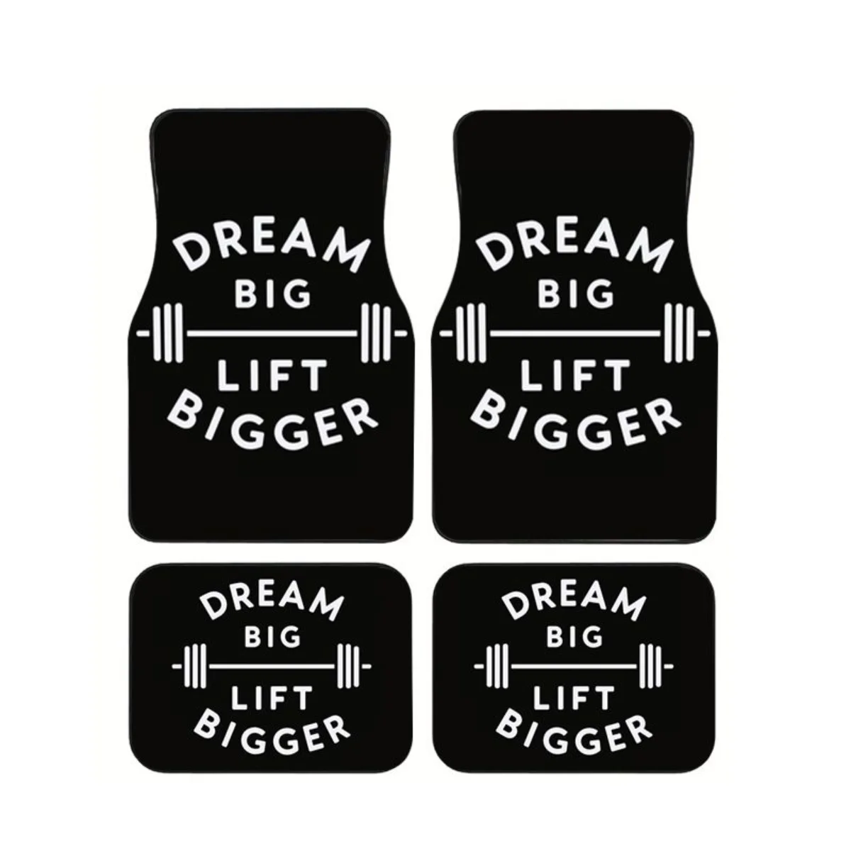4PCS Barbell Letter Printed Car Floor Mat Universal Anti-slip Waterproof Auto Foot Carpet Car Interior Decor For Sedan SUV Truck
4PCS Barbell Letter Printed Car Floor Mat Universal Anti-slip Waterproof Auto Foot Carpet Car Interior Decor For Sedan SUV Truck