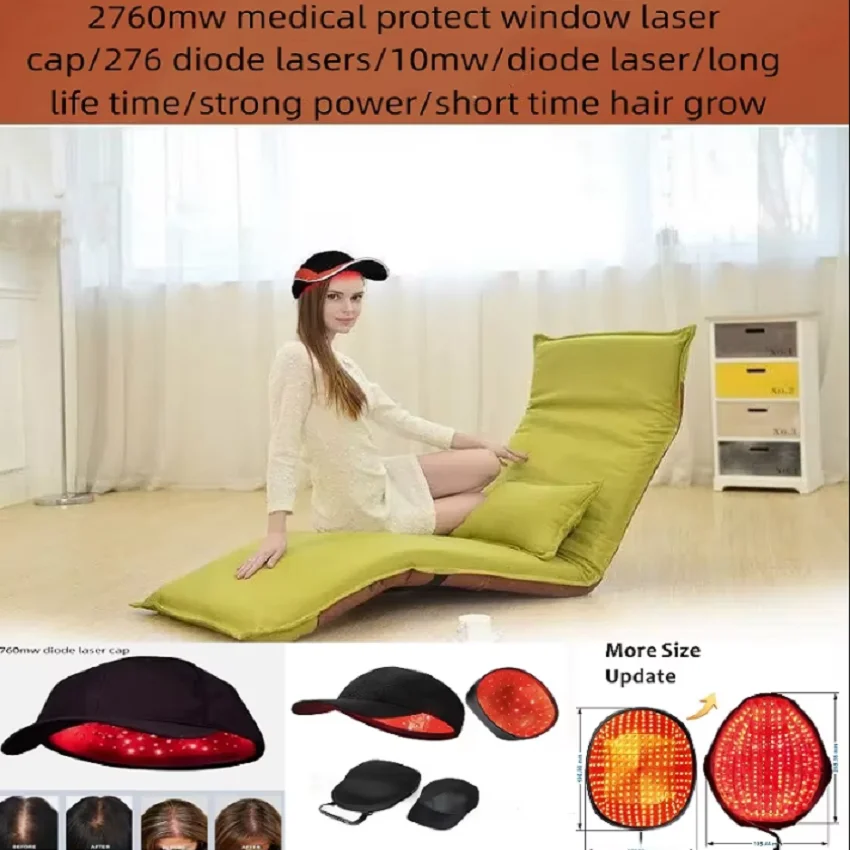 Лазерная шапка для роста волос с длиной волны 2760 нм, 650 нм + 808 нм, терапия красным светом, LLLT-терапия для восстановления роста волос.
Лазерная шапка для роста волос с длиной волны 2760 нм, 650 нм + 808 нм, терапия красным светом, LLLT-терапия для восстановления роста волос.