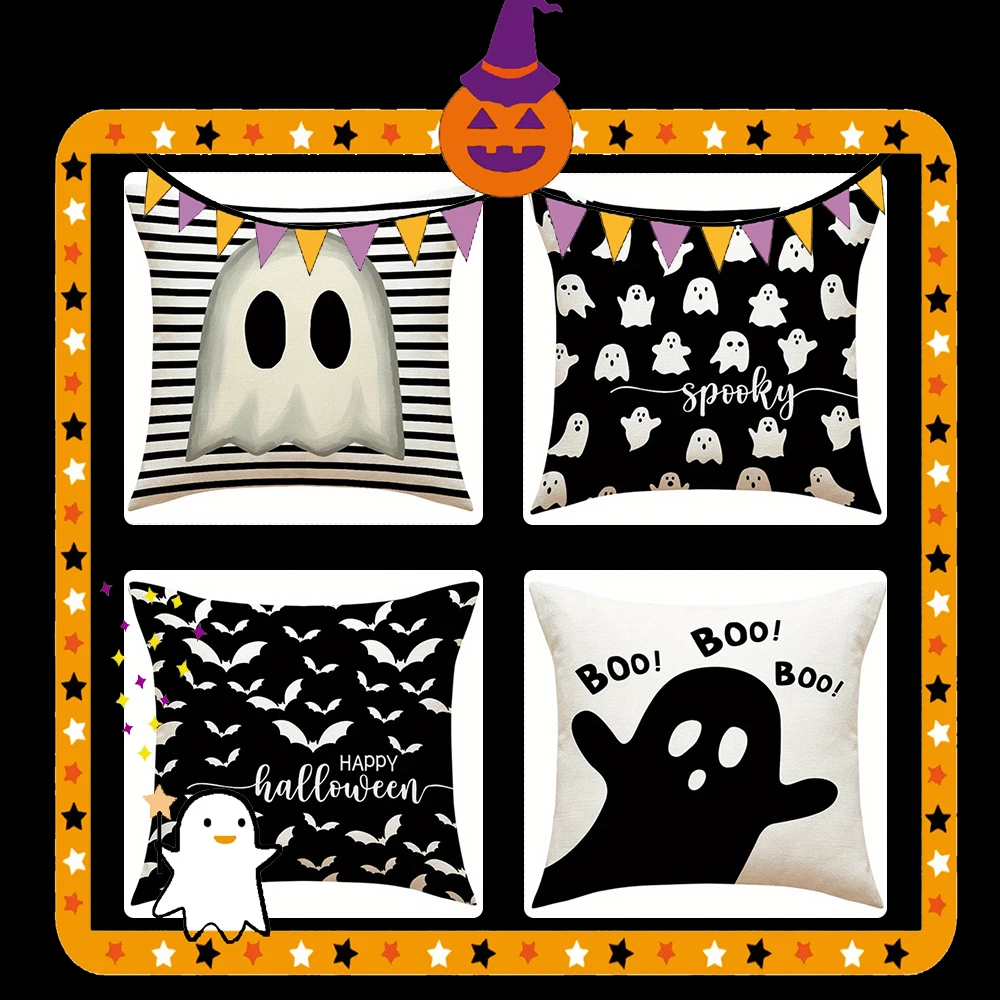 Ghost Pattern Halloween PillowcaseSuitable for sofa car bedroom decorative cushion cover pillow cover
Ghost Pattern Halloween PillowcaseSuitable for sofa car bedroom decorative cushion cover pillow cover