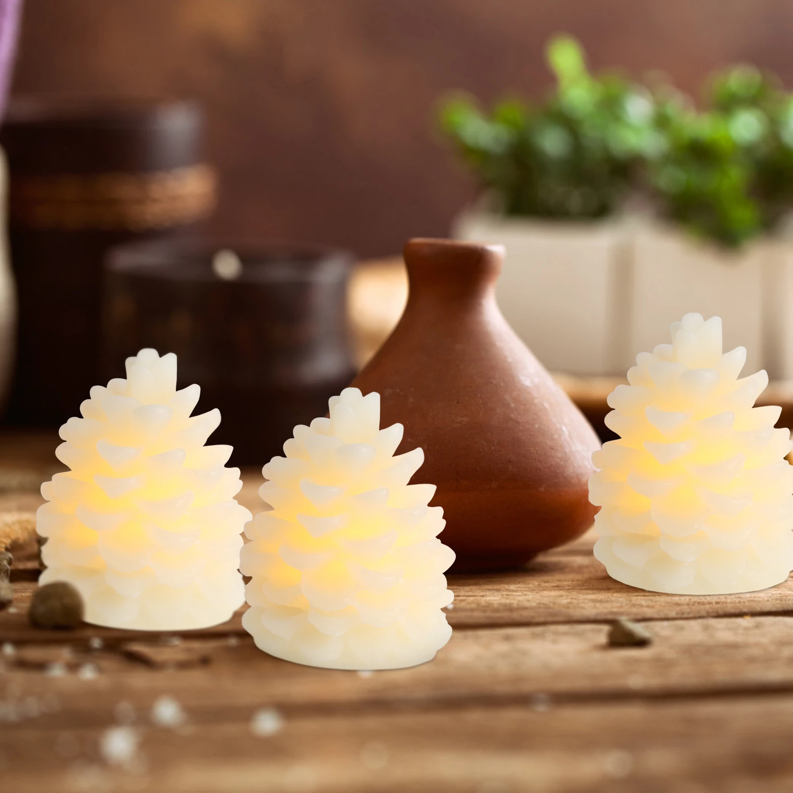 European Style s Unique Pine Cone Shape LED Mini Lamp Operated Warm White Home Bedroom Hotel Gift 2032 Button Cell 30H
European Style s Unique Pine Cone Shape LED Mini Lamp Operated Warm White Home Bedroom Hotel Gift 2032 Button Cell 30H