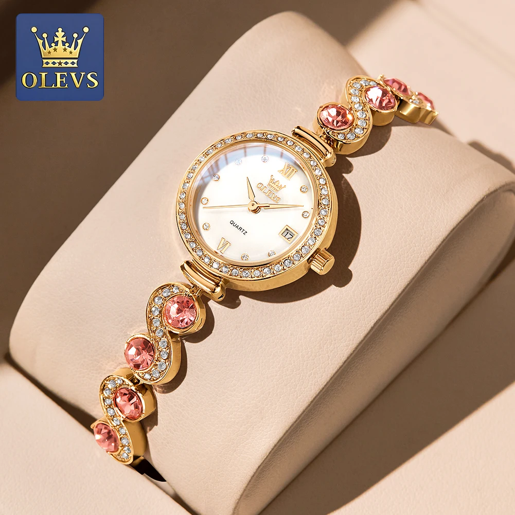 OLEVS 5633 Quartz Watches Women Fashion Full Diamond Stainless Steel Bracelet Auto Date Waterproof Elegant Ladies Watches
OLEVS 5633 Quartz Watches Women Fashion Full Diamond Stainless Steel Bracelet Auto Date Waterproof Elegant Ladies Watches