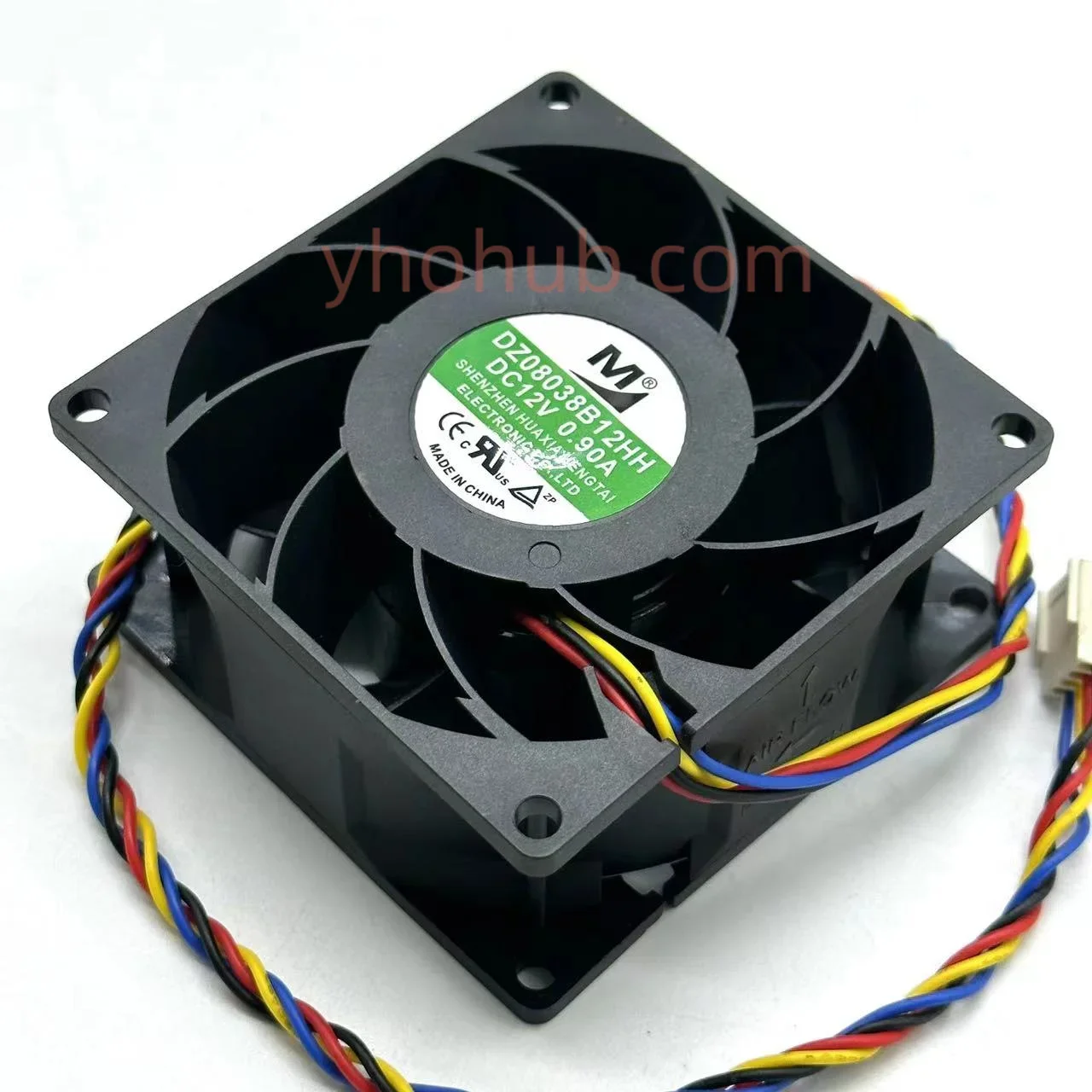 M / Huaxia DZ08038B12HH DC 12V 0.90A 80x80x38mm 4-Wire Server Cooling Fan
M / Huaxia DZ08038B12HH DC 12V 0.90A 80x80x38mm 4-Wire Server Cooling Fan