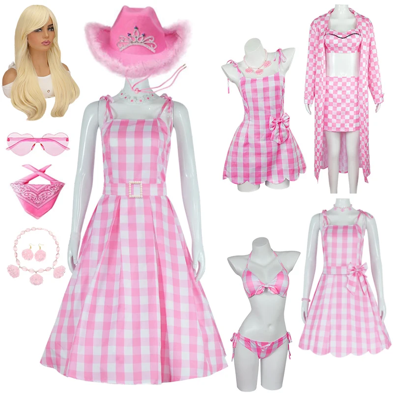 NEW Adult Film Margot Robbie Barbi Plaid Dress for Girls Women's Halloween Cosplay Costume Holiday Outdoor Beach Bikini Swimwear
NEW Adult Film Margot Robbie Barbi Plaid Dress for Girls Women's Halloween Cosplay Costume Holiday Outdoor Beach Bikini Swimwear