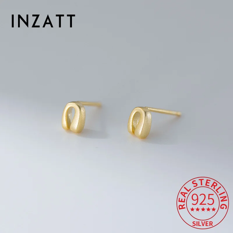 INZATT Real 925 Sterling Silver Matte Letter U-shaped Horseshoe Stud Earrings for Women Cute Fine Jewelry 18K Gold Accessories
INZATT Real 925 Sterling Silver Matte Letter U-shaped Horseshoe Stud Earrings for Women Cute Fine Jewelry 18K Gold Accessories