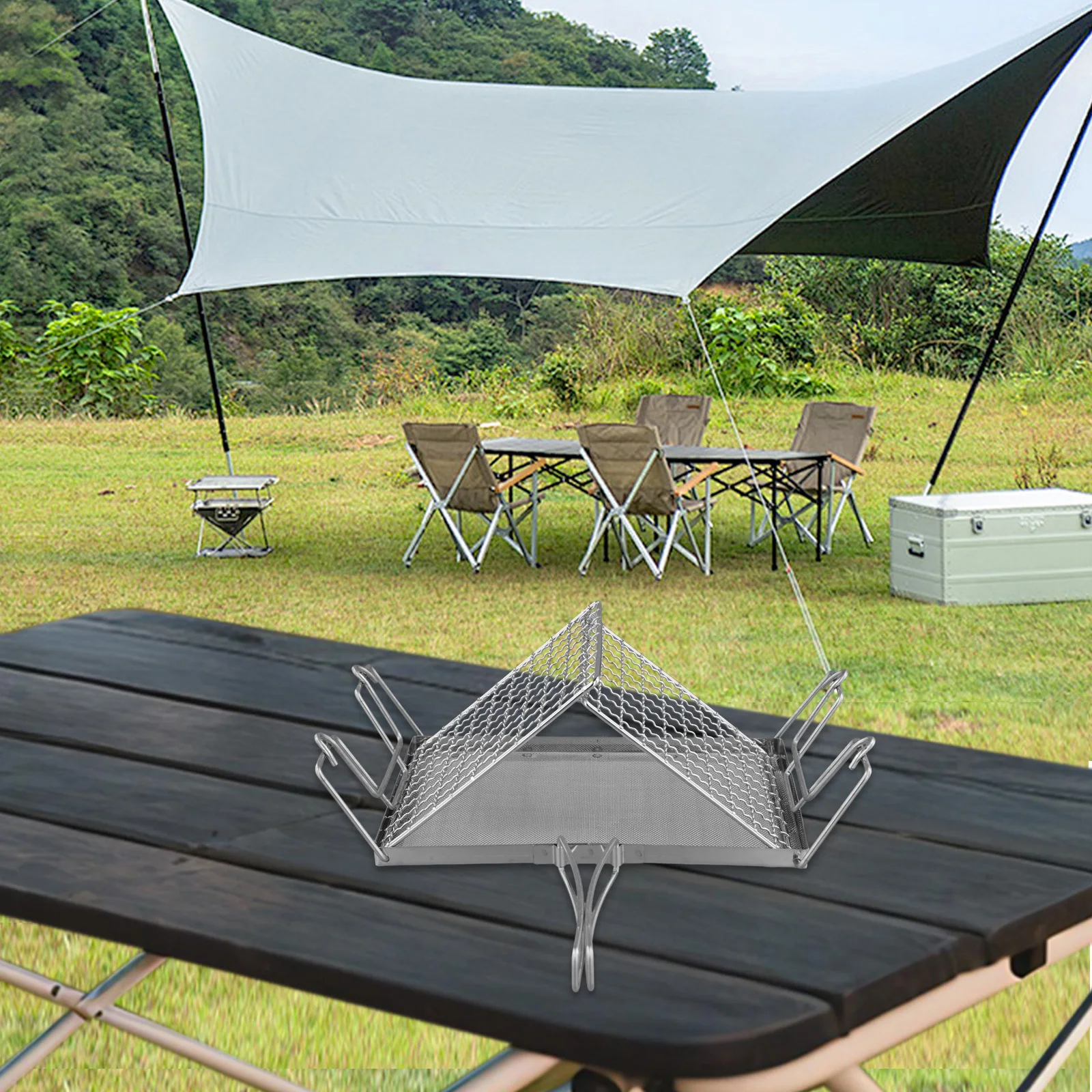 Suitable For Outdoor Bread Toaster Rack Camping Stove Easy To Clean Expansion Foldable Camping Stove Stainless Steel
Suitable For Outdoor Bread Toaster Rack Camping Stove Easy To Clean Expansion Foldable Camping Stove Stainless Steel