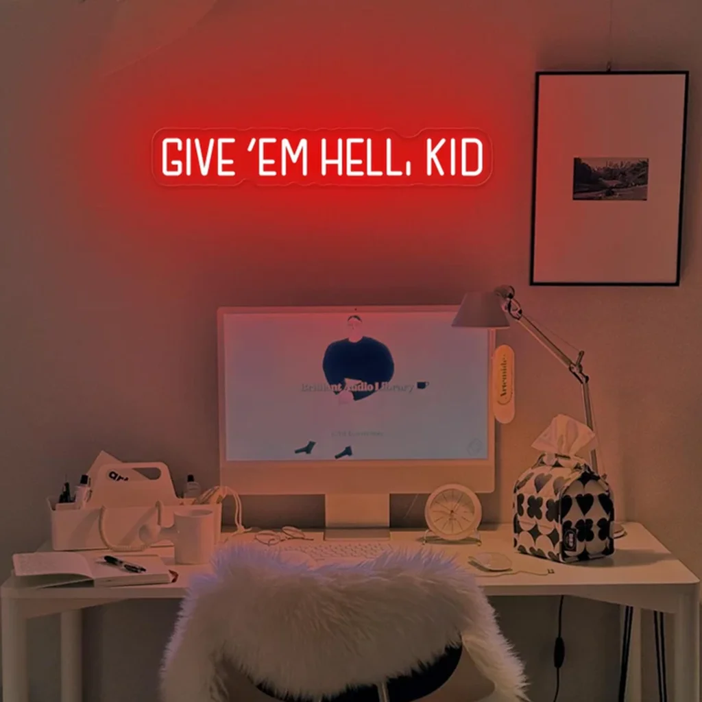 Give Em Hell Kid Neon Sign, Playroom Wall Art Led Neon, Inspired Neon Light, Funny Girl Power Neon Sign, Bedroom Wall Decor
Give Em Hell Kid Neon Sign, Playroom Wall Art Led Neon, Inspired Neon Light, Funny Girl Power Neon Sign, Bedroom Wall Decor