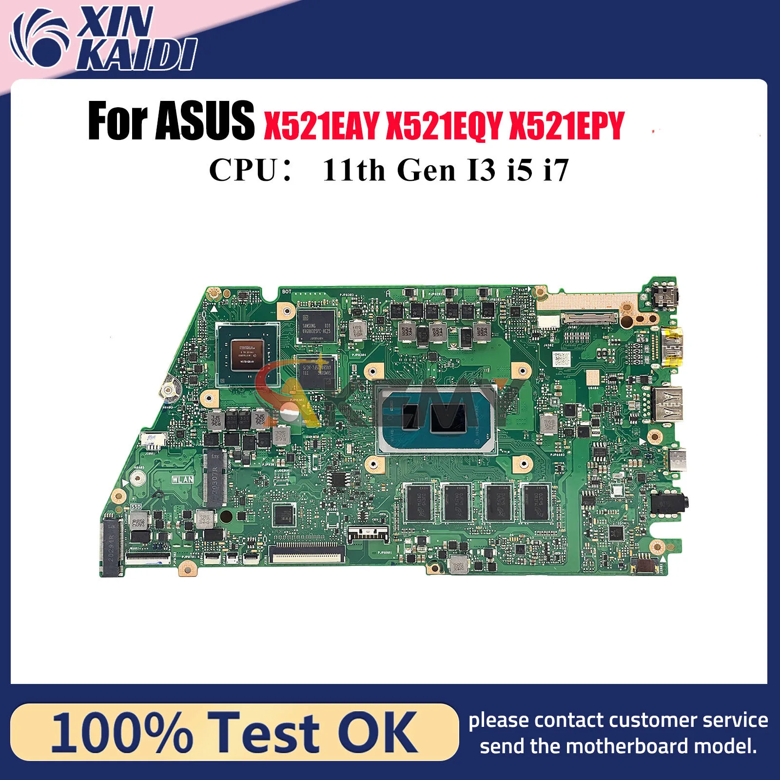 X521EQ Laptop Motherboard For ASUS X521EAY R521E I521E V533E X521EQY X521EQYB K533E X521EPY X521E Mainboard W/ 11th Gen I3 i5 i7
X521EQ Laptop Motherboard For ASUS X521EAY R521E I521E V533E X521EQY X521EQYB K533E X521EPY X521E Mainboard W/ 11th Gen I3 i5 i7