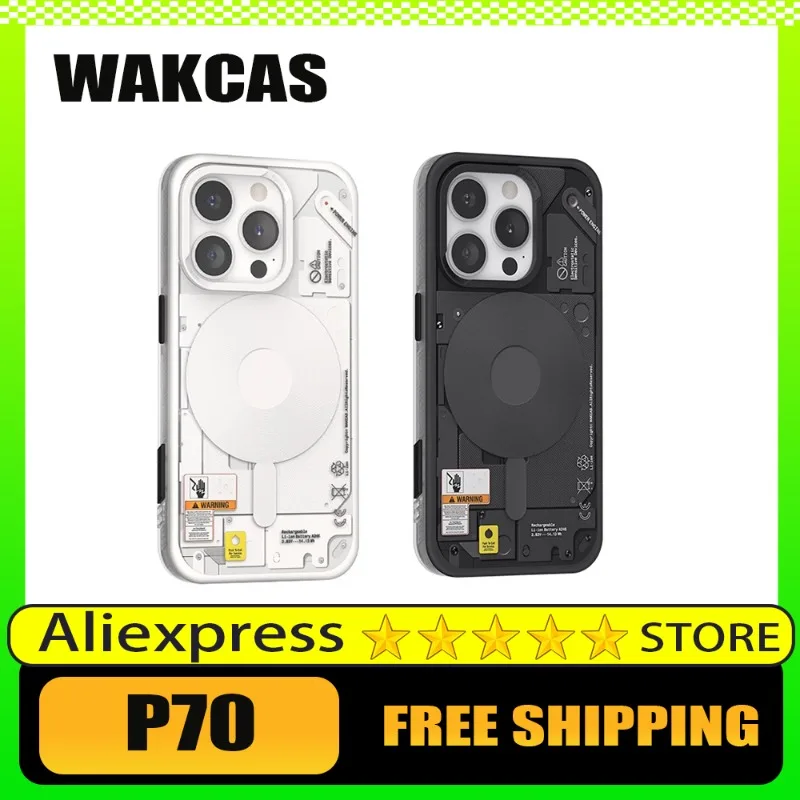 WAKCAS P70 Matte Black Phone Case Personalized Trendy Magnetic Mechanical Anti Drop Case Good Looking Suitable for iPhone 16/15
WAKCAS P70 Matte Black Phone Case Personalized Trendy Magnetic Mechanical Anti Drop Case Good Looking Suitable for iPhone 16/15