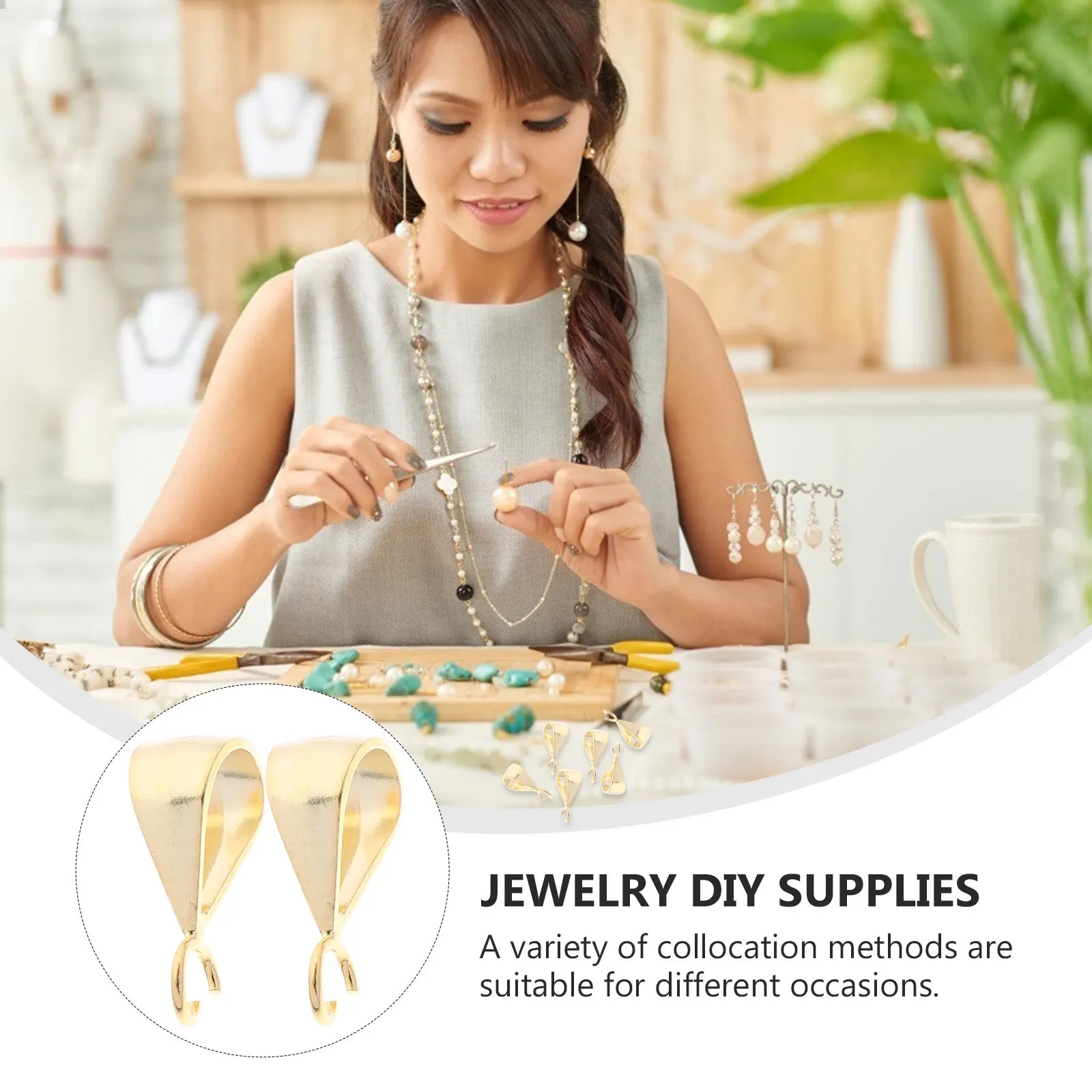 6pcs Sterling Silver Pendant Buckle 4mm Hole Golden S925 Clasps Necklace Bracelet DIY Jewelry Making Findings Charm Connector
6pcs Sterling Silver Pendant Buckle 4mm Hole Golden S925 Clasps Necklace Bracelet DIY Jewelry Making Findings Charm Connector