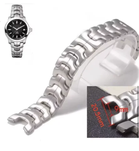 20.5x9mm Silver Stainless Steel Watchband Fit for TAG Heuer Link Watch Concaved Mouth Solid Links Bracelet
20.5x9mm Silver Stainless Steel Watchband Fit for TAG Heuer Link Watch Concaved Mouth Solid Links Bracelet