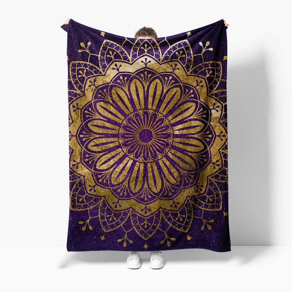 Golden Mandala Fleece Blanket Bohemian Decorative Throw Blanket Psychedelic Pattern Sofa Bed Living Room Cushion Gift
Golden Mandala Fleece Blanket Bohemian Decorative Throw Blanket Psychedelic Pattern Sofa Bed Living Room Cushion Gift