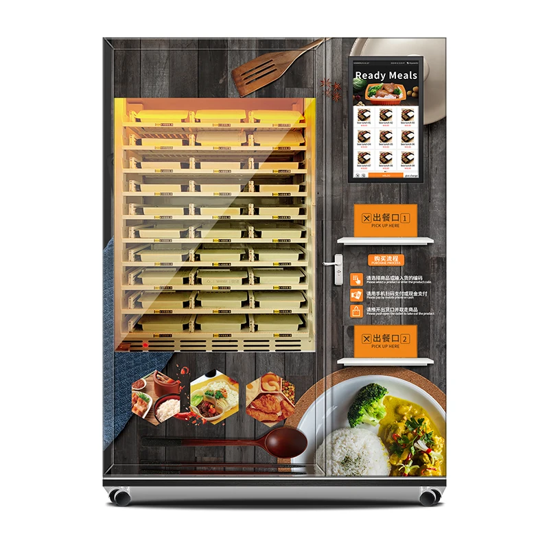 Customized Fast Food Lunch Box Vendor 24H Self-service Microwave Heating XY Axis Elevator Defrost Windows Professional Supplier
Customized Fast Food Lunch Box Vendor 24H Self-service Microwave Heating XY Axis Elevator Defrost Windows Professional Supplier