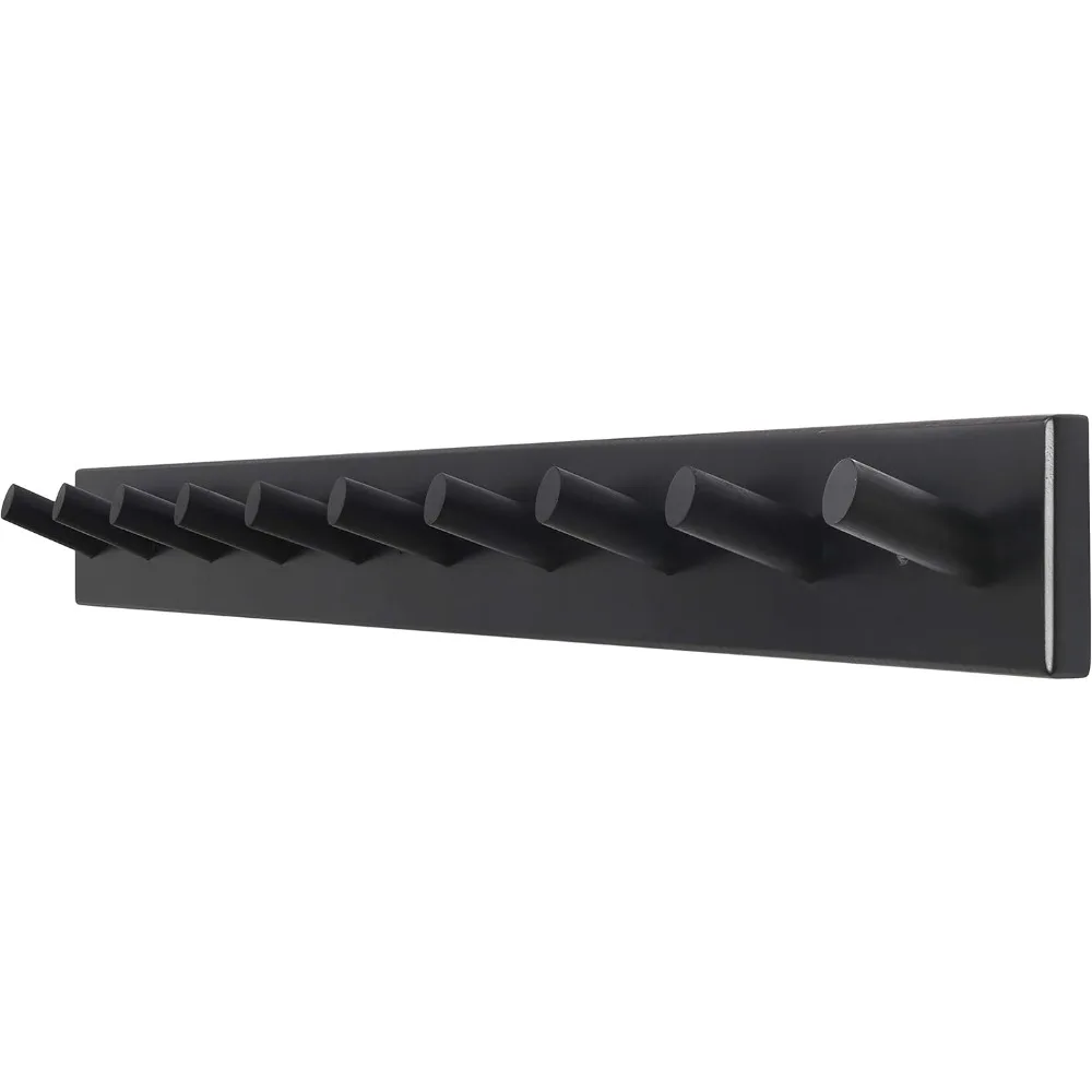 10 Peg Hooks, 38-1/4" Long, Heavy Duty Wall Coat Hanger Coat Hook for Clothes Hat Jacket Clothing, Black, Clothes Pegs
10 Peg Hooks, 38-1/4" Long, Heavy Duty Wall Coat Hanger Coat Hook for Clothes Hat Jacket Clothing, Black, Clothes Pegs
