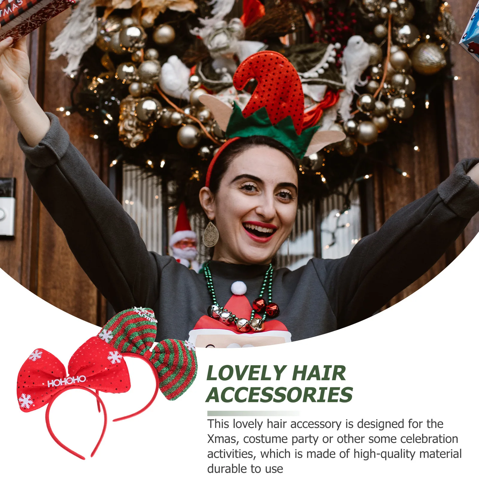 2Pcs Xmas Bowknot Hair Hoops Decorative Cloth Headbands Festival Party Xmas Hairband Costume Headdress Bowknot Hair Hoops
2Pcs Xmas Bowknot Hair Hoops Decorative Cloth Headbands Festival Party Xmas Hairband Costume Headdress Bowknot Hair Hoops