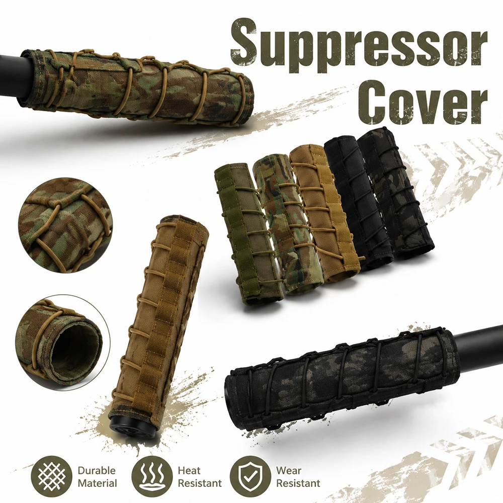 7-Inch Tactical Suppressor Cover Adjustable Airsoft Protect Sleeve Wrap Durable Nylon Hide Cover Military Quick Release Cover
7-Inch Tactical Suppressor Cover Adjustable Airsoft Protect Sleeve Wrap Durable Nylon Hide Cover Military Quick Release Cover
