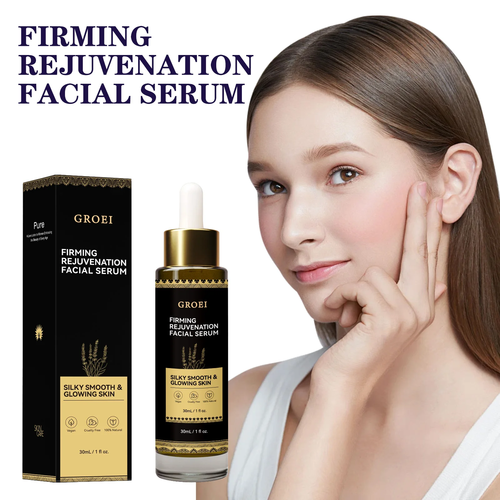 GROEI 30ml Firming Rejuvenation Facial Serum - Silky Smooth & Glowing Skin, Reduce Fine Lines, Deep Hydration, Glowing Skin
GROEI 30ml Firming Rejuvenation Facial Serum - Silky Smooth & Glowing Skin, Reduce Fine Lines, Deep Hydration, Glowing Skin
