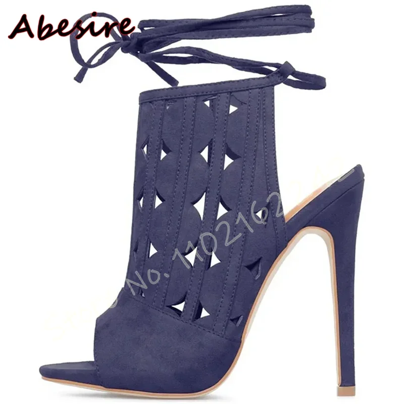 Summer New Blue Hollow High Heels Round Head Open Toe Stiletto Cross Strap Nude Boots Fashion Casual Party Dance Sandals Women
Summer New Blue Hollow High Heels Round Head Open Toe Stiletto Cross Strap Nude Boots Fashion Casual Party Dance Sandals Women