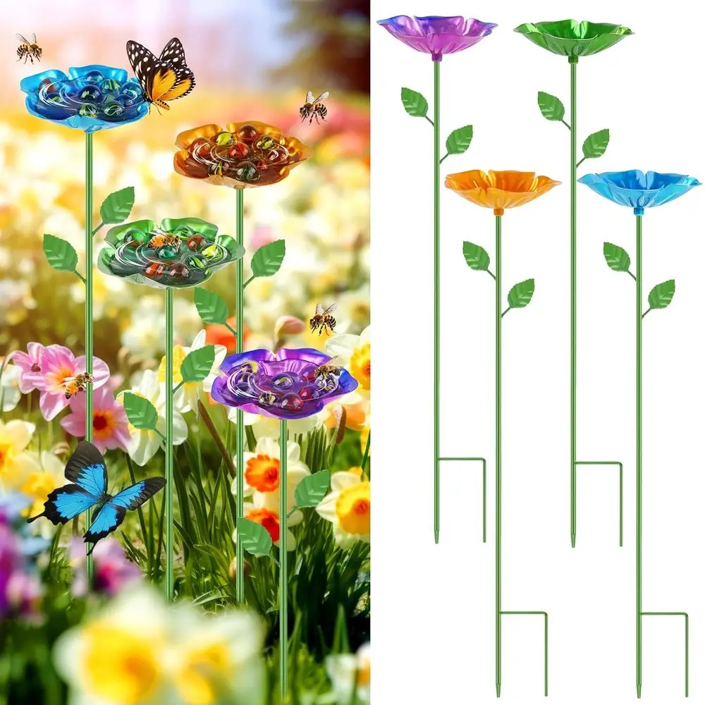 4 Pack Watering Station, Metal Feeder with Glass Marbles, Lower Shape Watering Station Waterer for Outdoor Garden Courtyard Deco
4 Pack Watering Station, Metal Feeder with Glass Marbles, Lower Shape Watering Station Waterer for Outdoor Garden Courtyard Deco