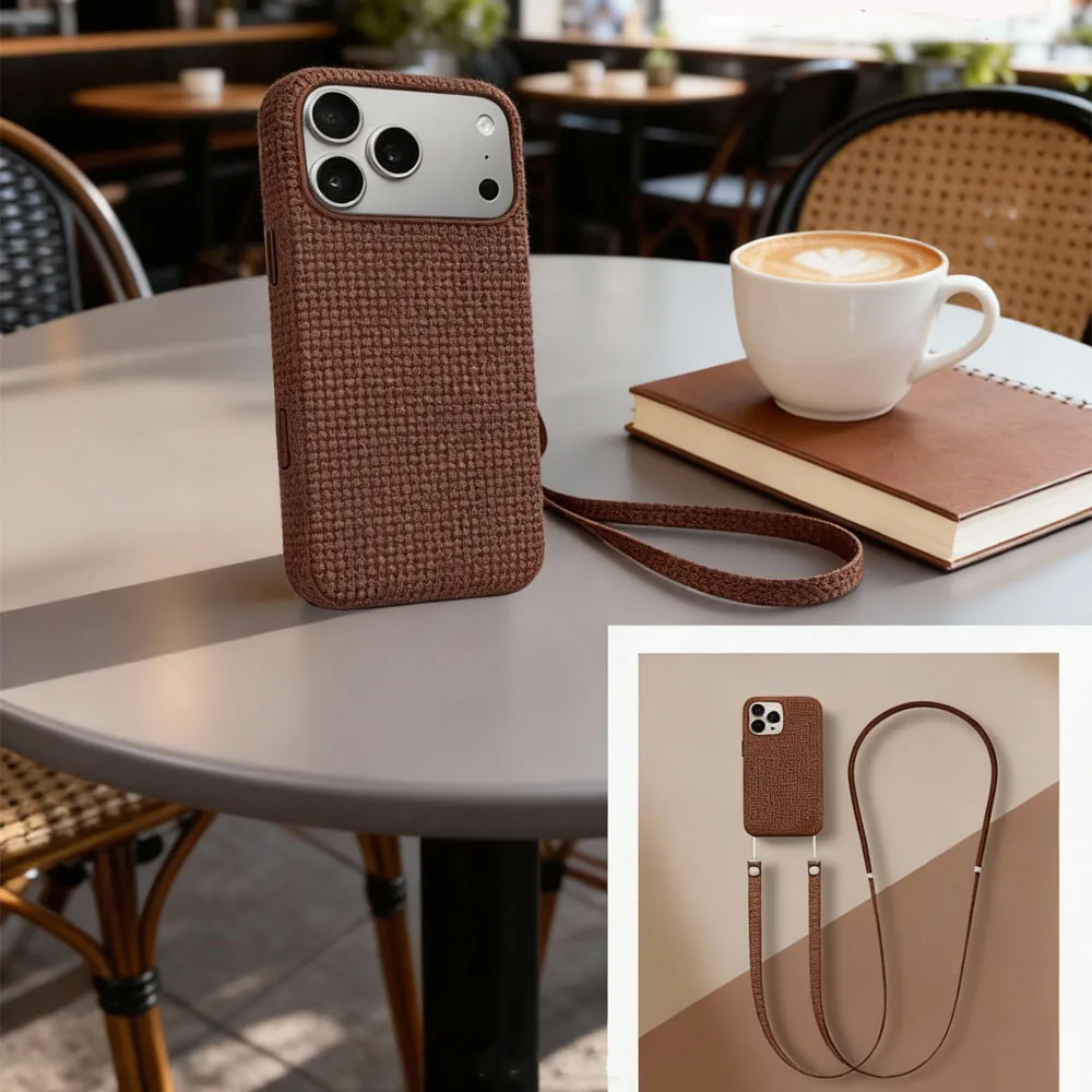 Высококачественный официальный чехол для телефона с магнитным тканым ремешком для оригинального телефона Iphone 17 Pro Max, ремешок через плечо и чехол для телефона без логотипа
Высококачественный официальный чехол для телефона с магнитным тканым ремешком для оригинального телефона Iphone 17 Pro Max, ремешок через плечо и чехол для телефона без логотипа