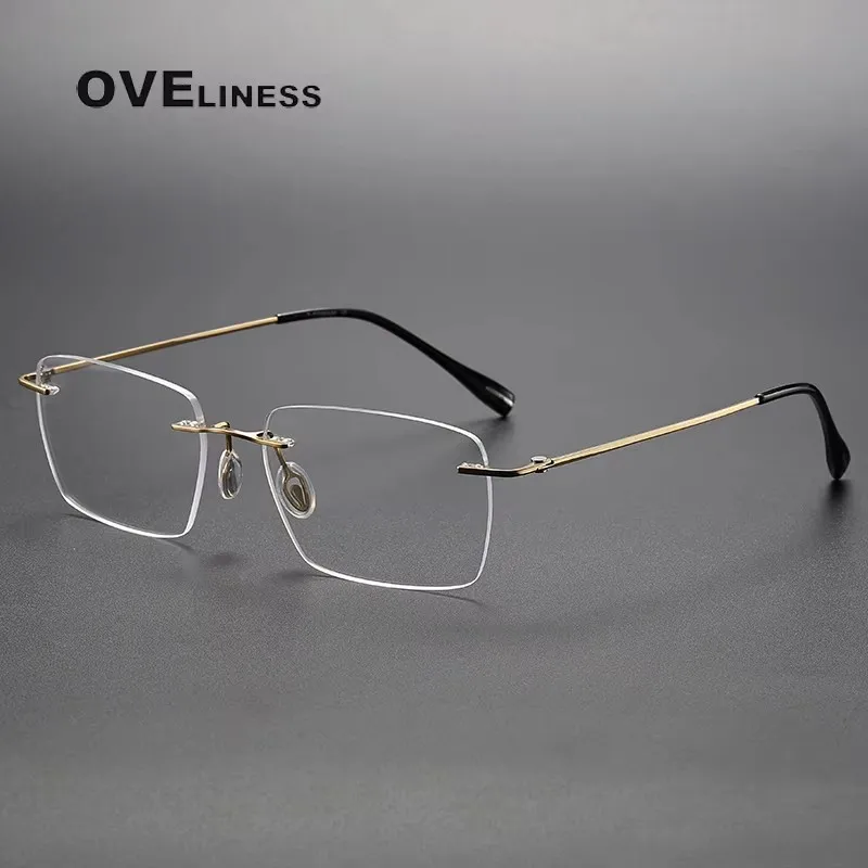 Rimless pure Titanium Glasses frame Men Eyeglasses Frame Women Eyewear Ultralight Spectacles
Rimless pure Titanium Glasses frame Men Eyeglasses Frame Women Eyewear Ultralight Spectacles