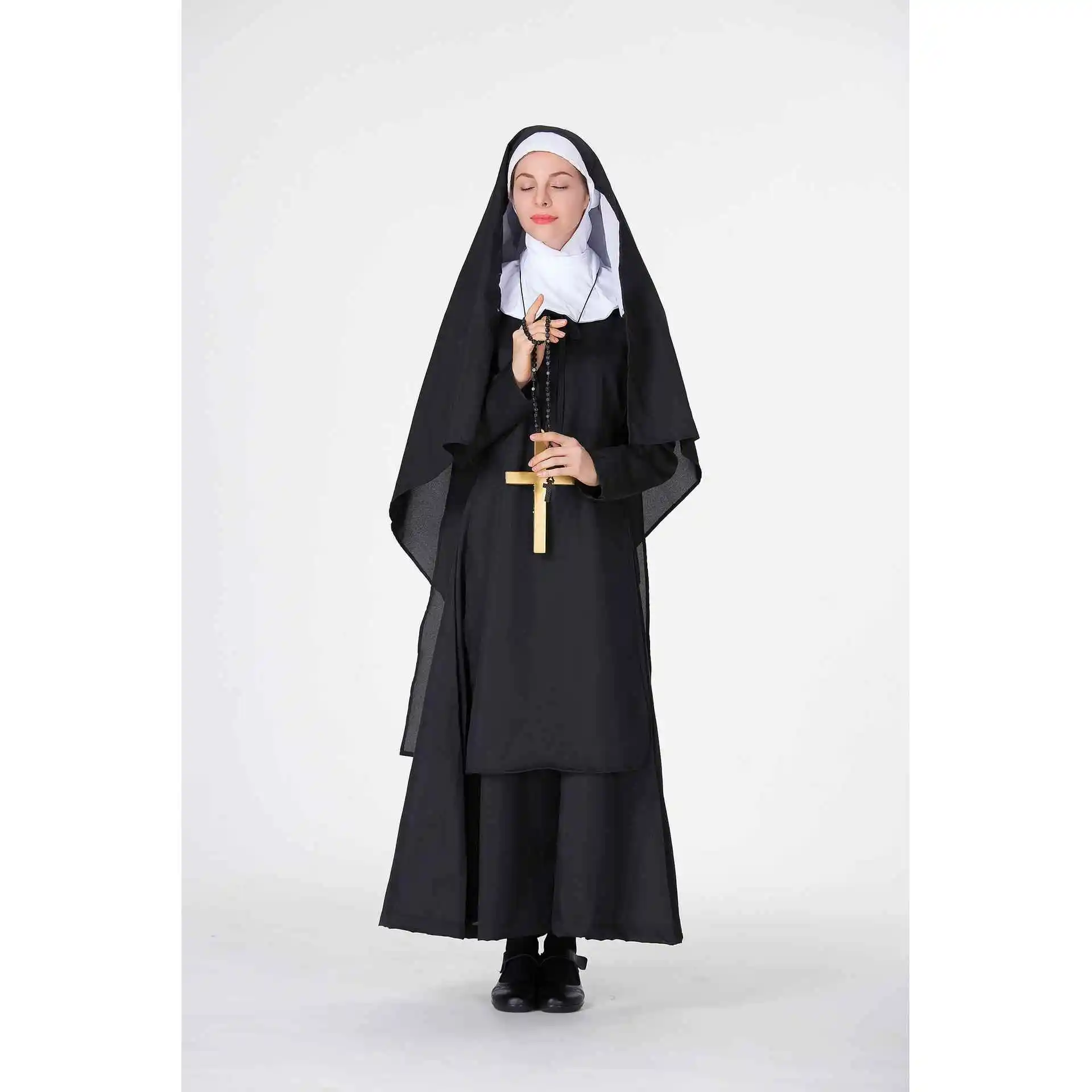 New Halloween Performance Costume Mary Pope Costume Women's Dress Priest Outfit Dance Show Performance Clothing
New Halloween Performance Costume Mary Pope Costume Women's Dress Priest Outfit Dance Show Performance Clothing
