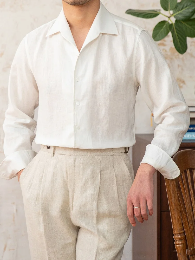 Mr. Deer Three's Casual Long Sleeve Linen Shirt Thin Breathable Half Open Collar Commuter Shirt for Men Spring Season Wear
Mr. Deer Three's Casual Long Sleeve Linen Shirt Thin Breathable Half Open Collar Commuter Shirt for Men Spring Season Wear