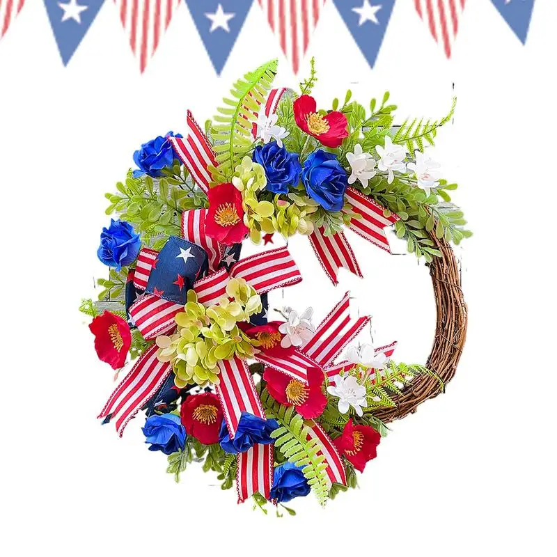Patriotic Wreath Red White Blue Garland Red White Blue Flag Outdoor Patriotic Wreath For Porch Wall Home Outside Holiday
Patriotic Wreath Red White Blue Garland Red White Blue Flag Outdoor Patriotic Wreath For Porch Wall Home Outside Holiday
