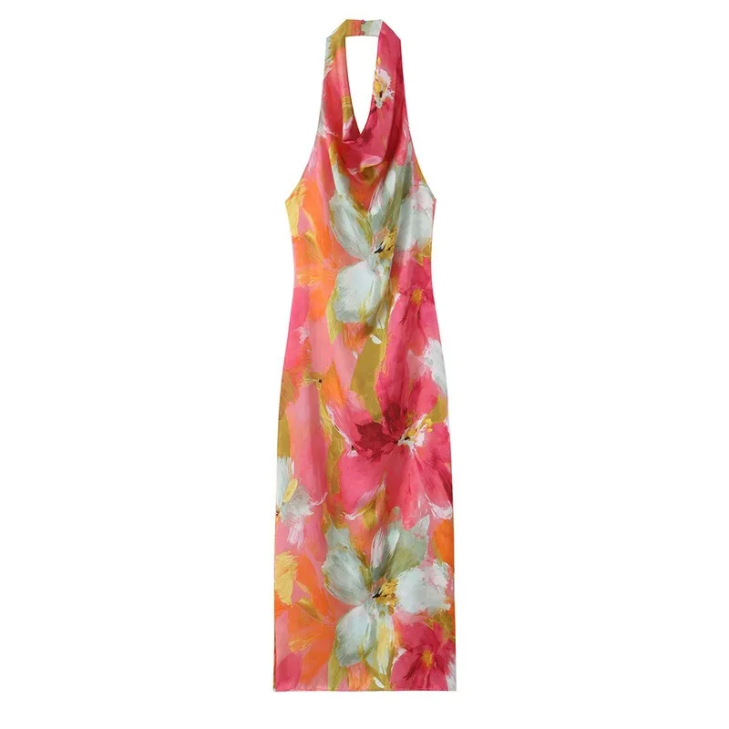 Dave&Di New European And American Style Fashionable Printed Texture Hanging Neck Midi Dress
Dave&Di New European And American Style Fashionable Printed Texture Hanging Neck Midi Dress