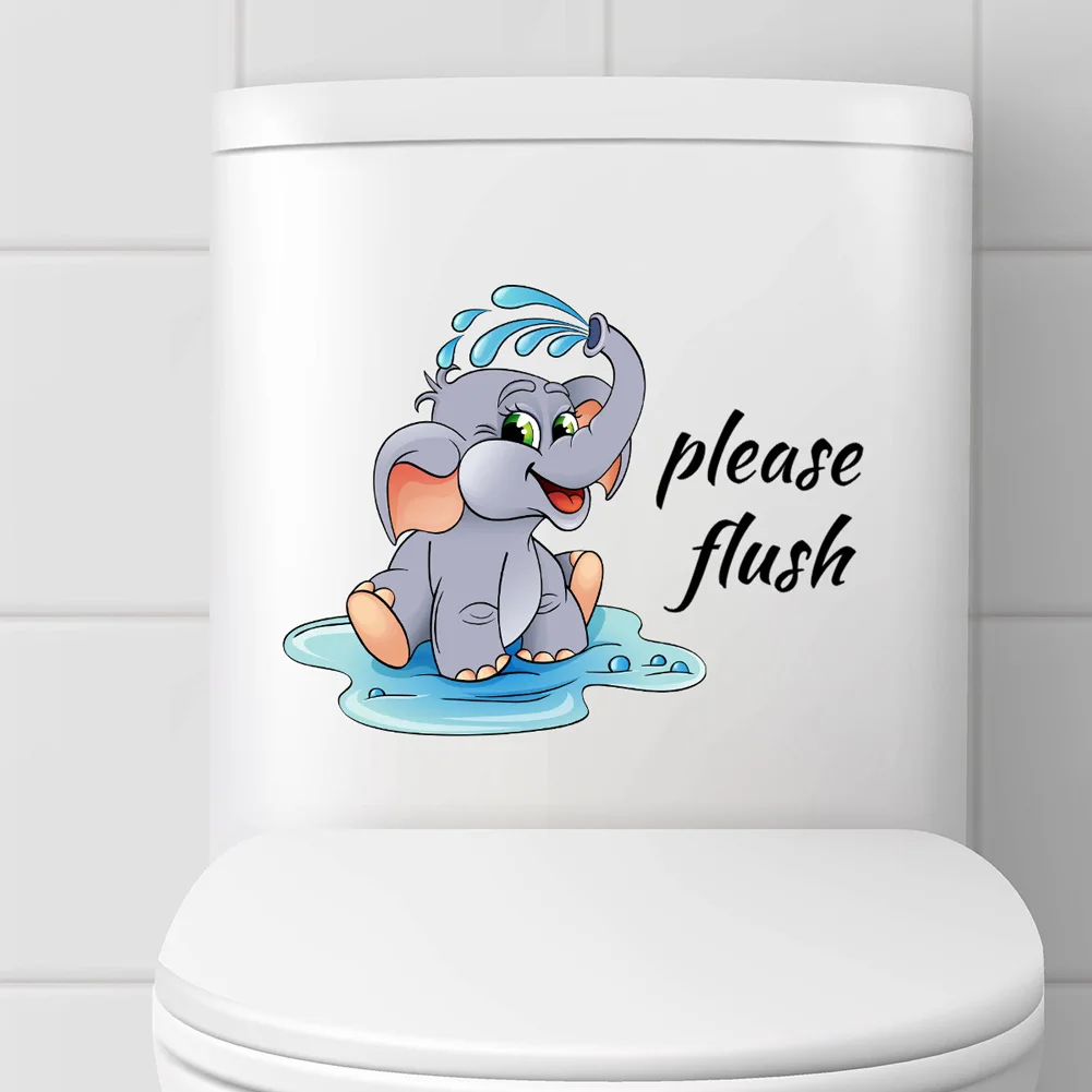 Lovely Elephant Playing Water Wall Stickers Home Decor Toilet Bathroom Decoration Decals Self-adhesive Cartoon Room Wallpaper
Lovely Elephant Playing Water Wall Stickers Home Decor Toilet Bathroom Decoration Decals Self-adhesive Cartoon Room Wallpaper